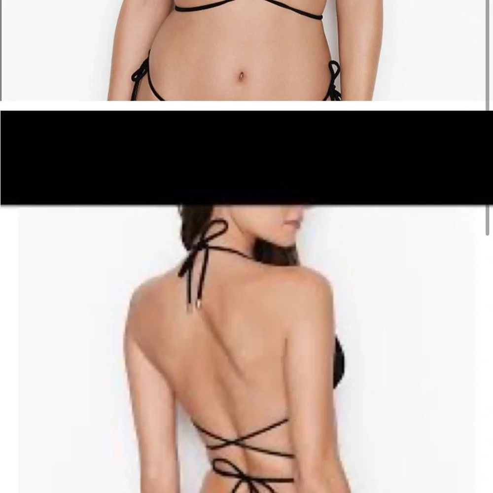 Victoria's Secret Black Wrap Triangle Bikini Top